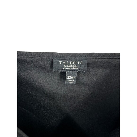 Talbots Camisole Womens Size 22W Petite Cropped Fairygoth Whimsigoth Black - Picture 2 of 5